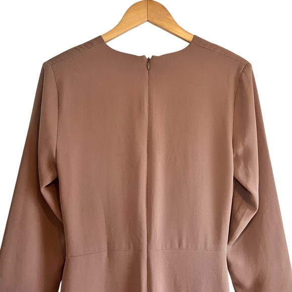 Elegant Mauve Long Sleeve Dress - Picture 8 of 11